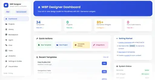 DESIGN dashboard screenshot