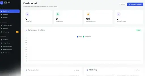 CONVERT dashboard screenshot
